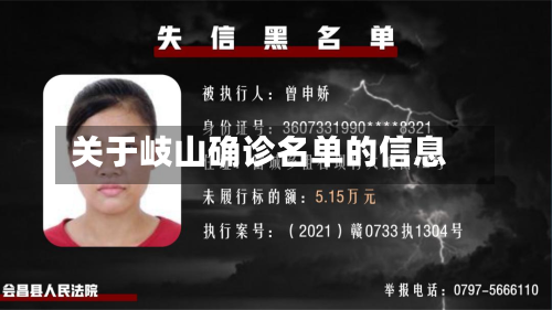 关于岐山确诊名单的信息-第2张图片
