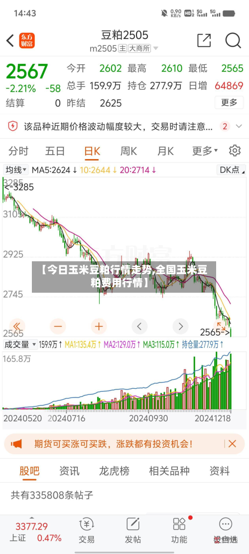【今日玉米豆粕行情走势,全国玉米豆粕费用行情】