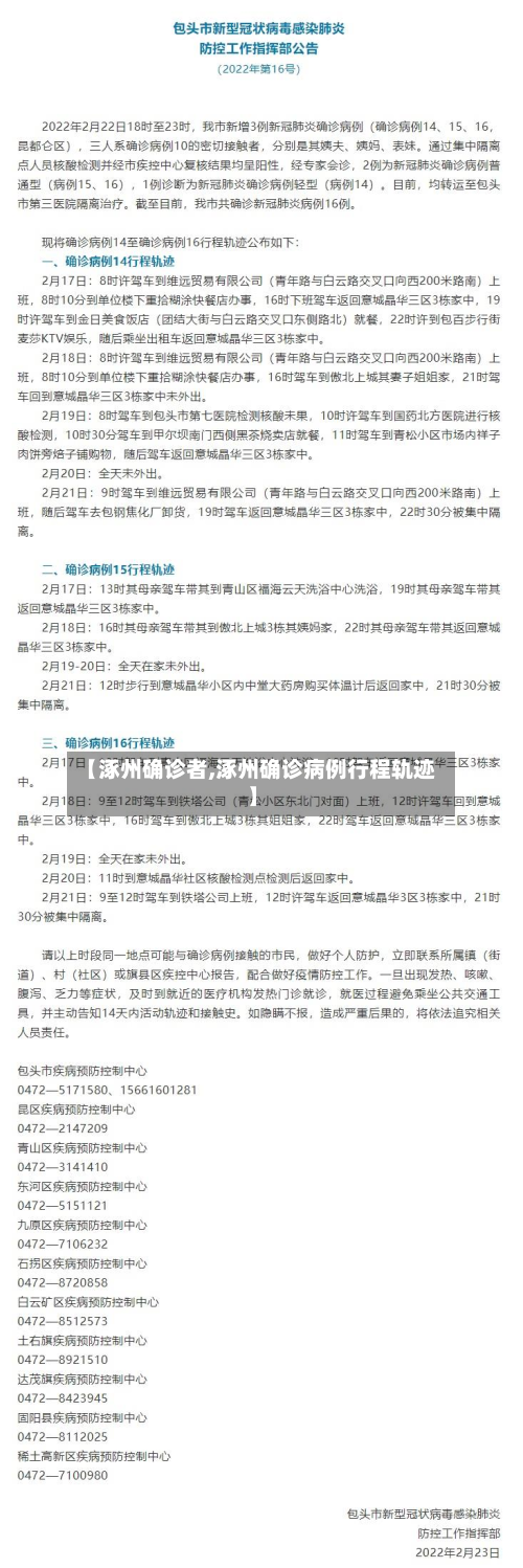 【涿州确诊者,涿州确诊病例行程轨迹】-第3张图片