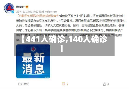 【441人确诊,140人确诊】