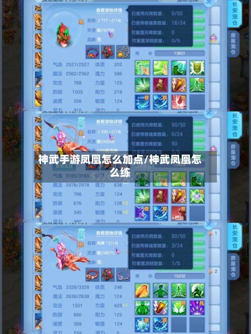 神武手游凤凰怎么加点/神武凤凰怎么练-第3张图片